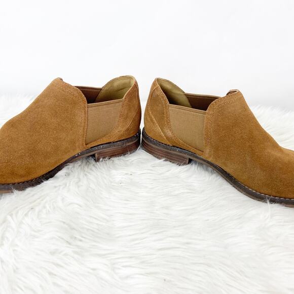 Clarks Collection 8.5 M Womens Brown Suede Chelsea Short Ankle Booties Boots - Picture 6 of 9